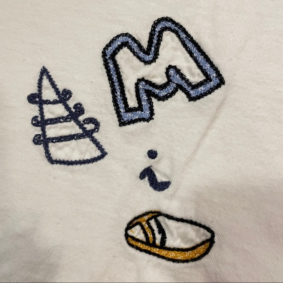 Zara Trafaluc White Embroidery Tee Size M - Picture 5 of 12